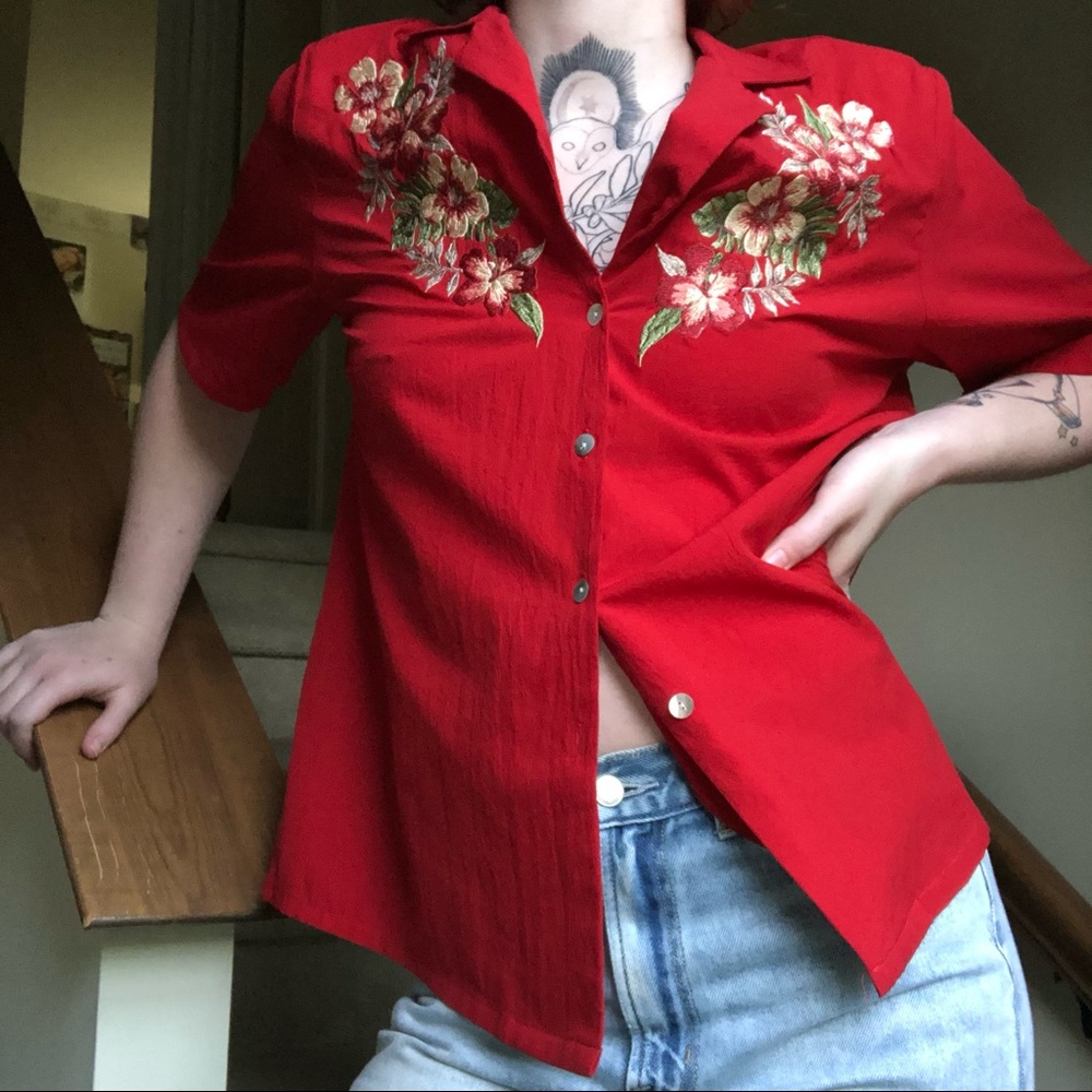 VINTAGE BonWorth Hawaiian Summer Dad Button Up